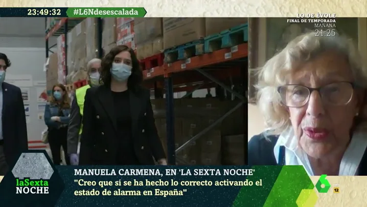 La dura crítica de Manuela Carmena: "He oído cosas muy pueriles y bobas; la sociedad española no merece esos debates"