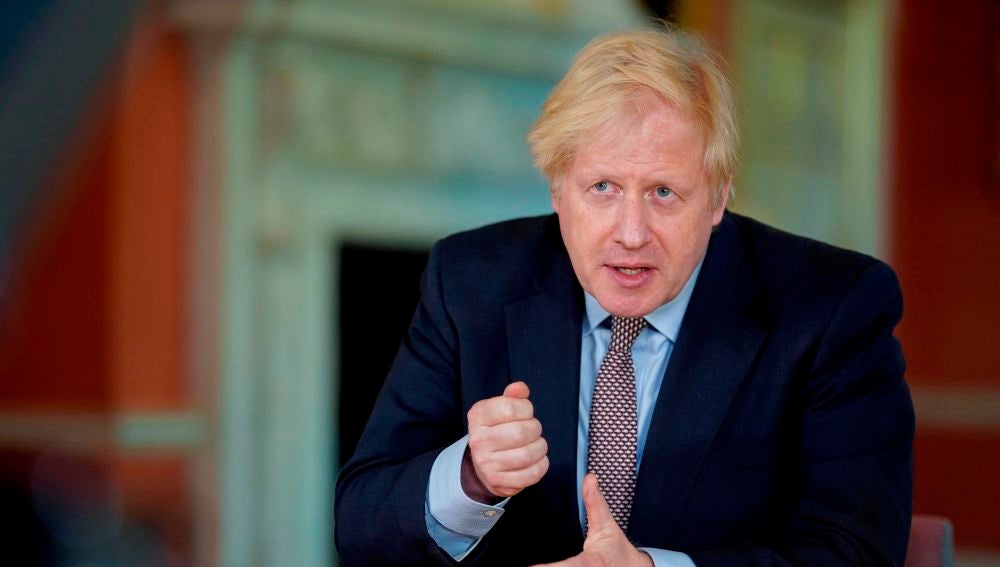 Boris Johnson, durante su discurso a los ciudadanos de Reino Unido