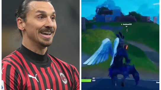 Ibrahimovic y un pantallazo de su partida a Fortnite Ibrahimovic y un pantallazo de su partida a Fortnite