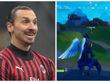 Ibrahimovic y un pantallazo de su partida a Fortnite Ibrahimovic y un pantallazo de su partida a Fortnite
