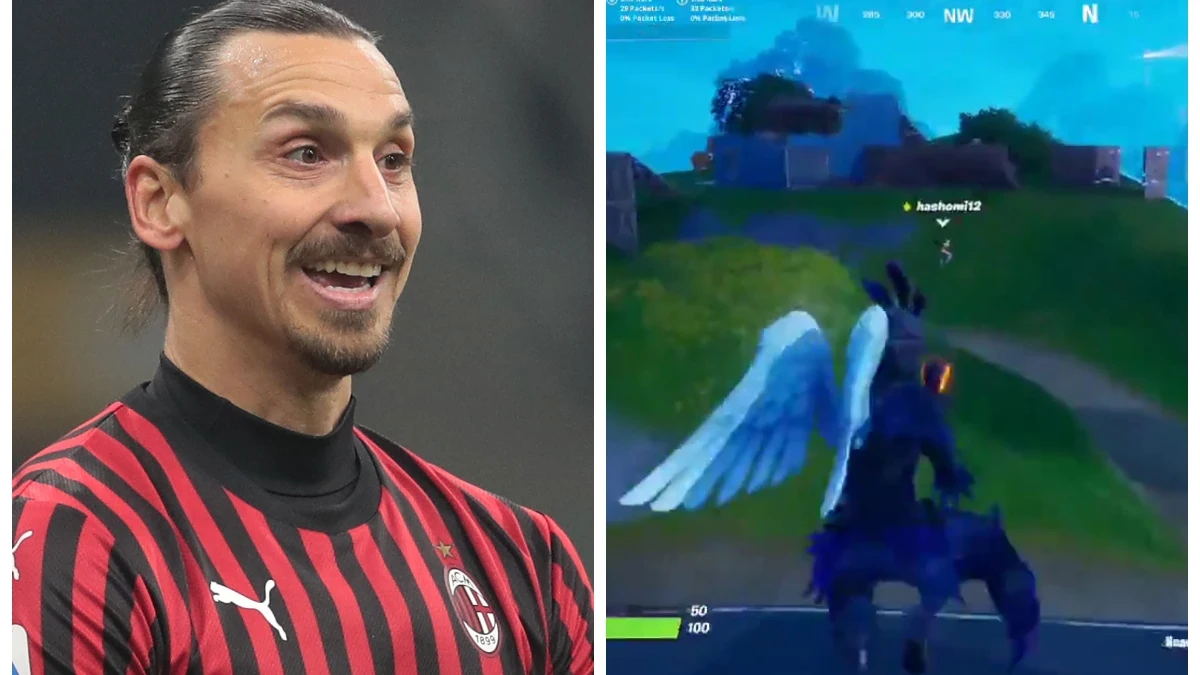 Ibrahimovic y un pantallazo de su partida a Fortnite