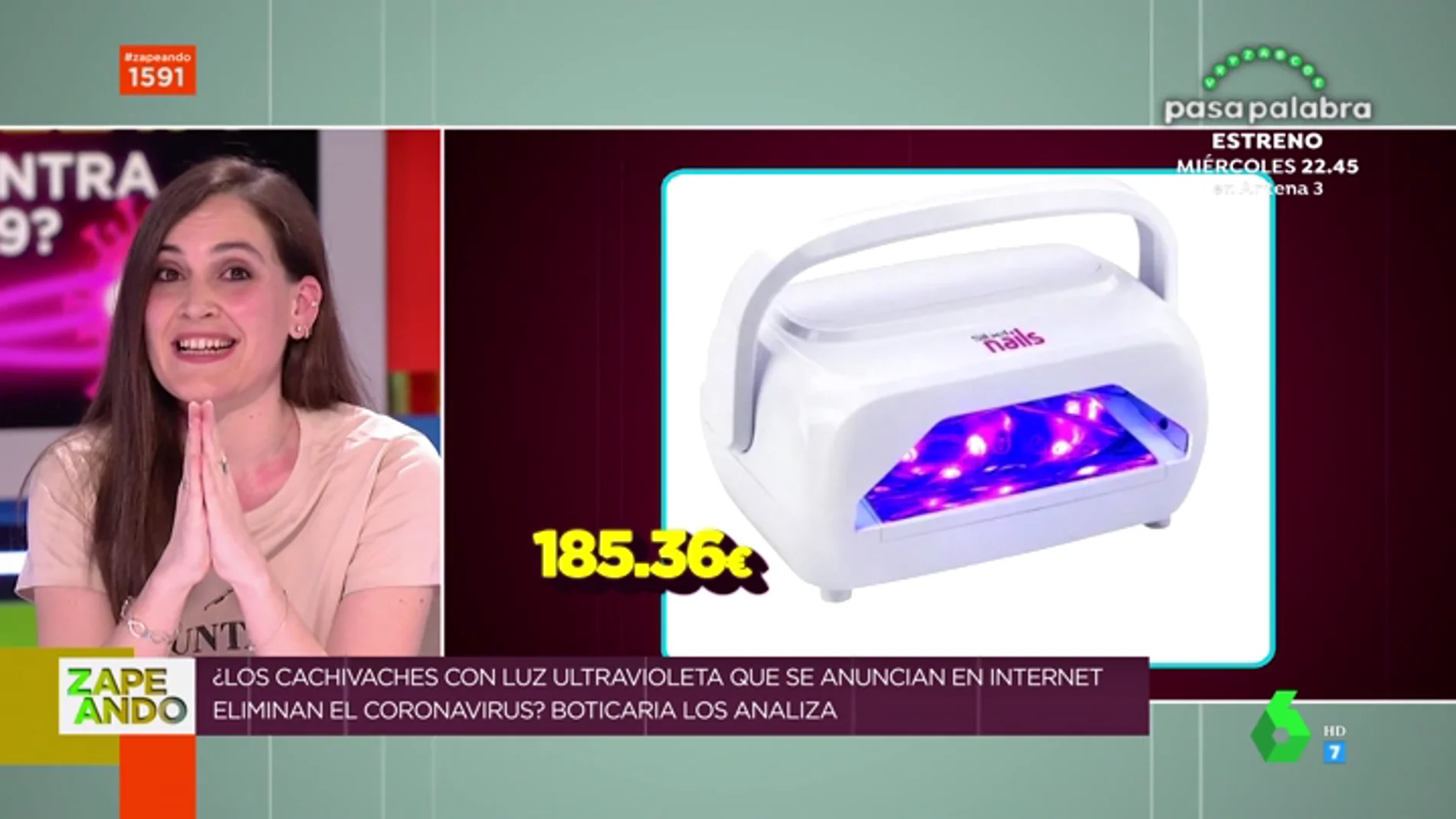 Las estafas de Internet: Boticaria García desmonta lo objetos con rayos ultravioleta que venden como desinfectante del coronavirus