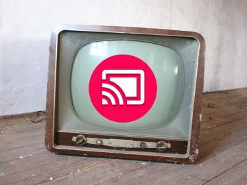 Televisor con icono de Chromecast