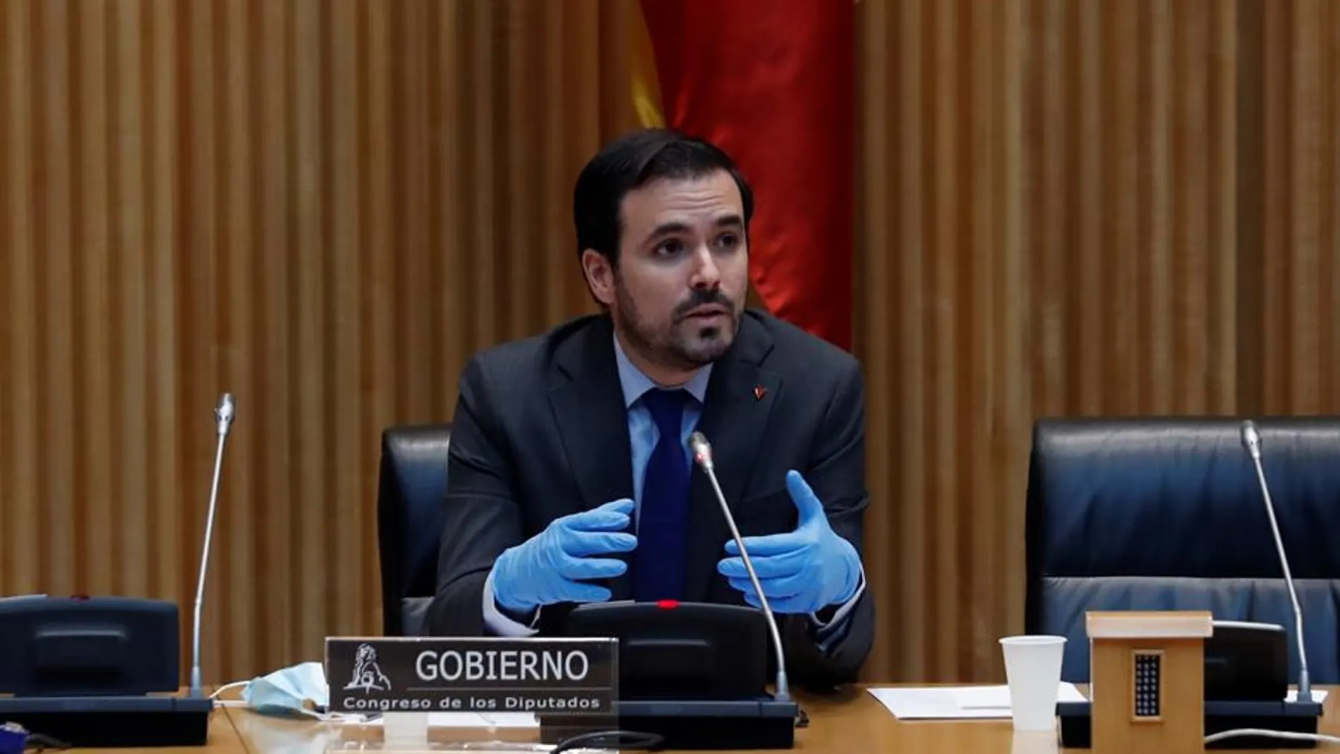 El ministro de Consumo, Alberto Garzón, comparece en la Comisión de Sanidad y Consumo del Congreso.