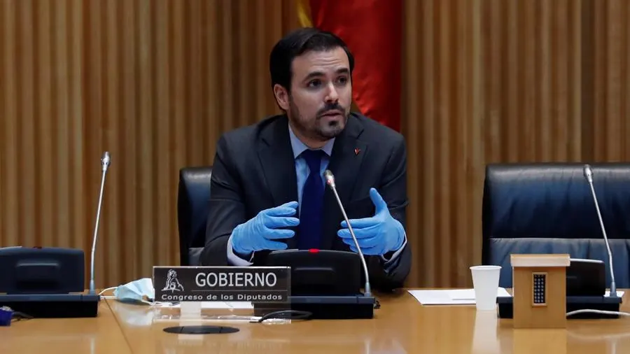 El ministro de Consumo, Alberto Garzón, comparece en la Comisión de Sanidad y Consumo del Congreso.