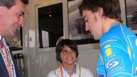 Carlos Sainz padre, Sainz Jr. y Fernando Alonso Carlos Sainz padre, Sainz Jr. y Fernando Alonso