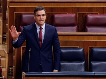 El presidente del Gobierno, Pedro Sánchez durante la sesión de control al ejecutivo en el Congreso. El presidente del Gobierno, Pedro Sánchez durante la sesión de control al ejecutivo en el Congreso.