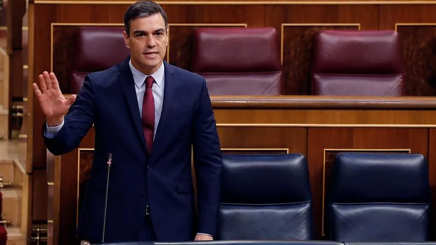 El presidente del Gobierno, Pedro Sánchez durante la sesión de control al ejecutivo en el Congreso.