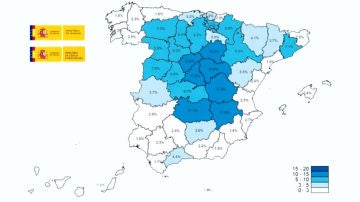 Mapa del estudio de seroprevalencia en España