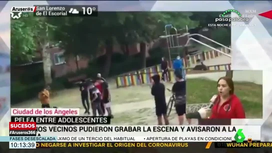 Brutal pelea entre jóvenes en un parque infantil de Madrid a pesar del confinamiento Brutal pelea entre jóvenes en un parque infantil de Madrid a pesar del confinamiento