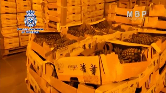 Incautan una tonelada de cocaína impregnada en el cartón de cajas de fruta Incautan una tonelada de cocaína impregnada en el cartón de cajas de fruta
