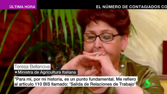 Las lagrimas de emoción de una ministra italiana al anunciar la regularización de 600.000 migrantes: "Los invisibles serán menos invisibles" Las lagrimas de emoción de una ministra italiana al anunciar la regularización de 600.000 migrantes: "Los invisibles serán menos invisibles"