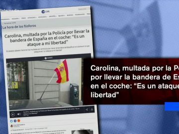 No, la Policía no multa o identifica a las personas que llevan la bandera de España No, la Policía no multa o identifica a las personas que llevan la bandera de España