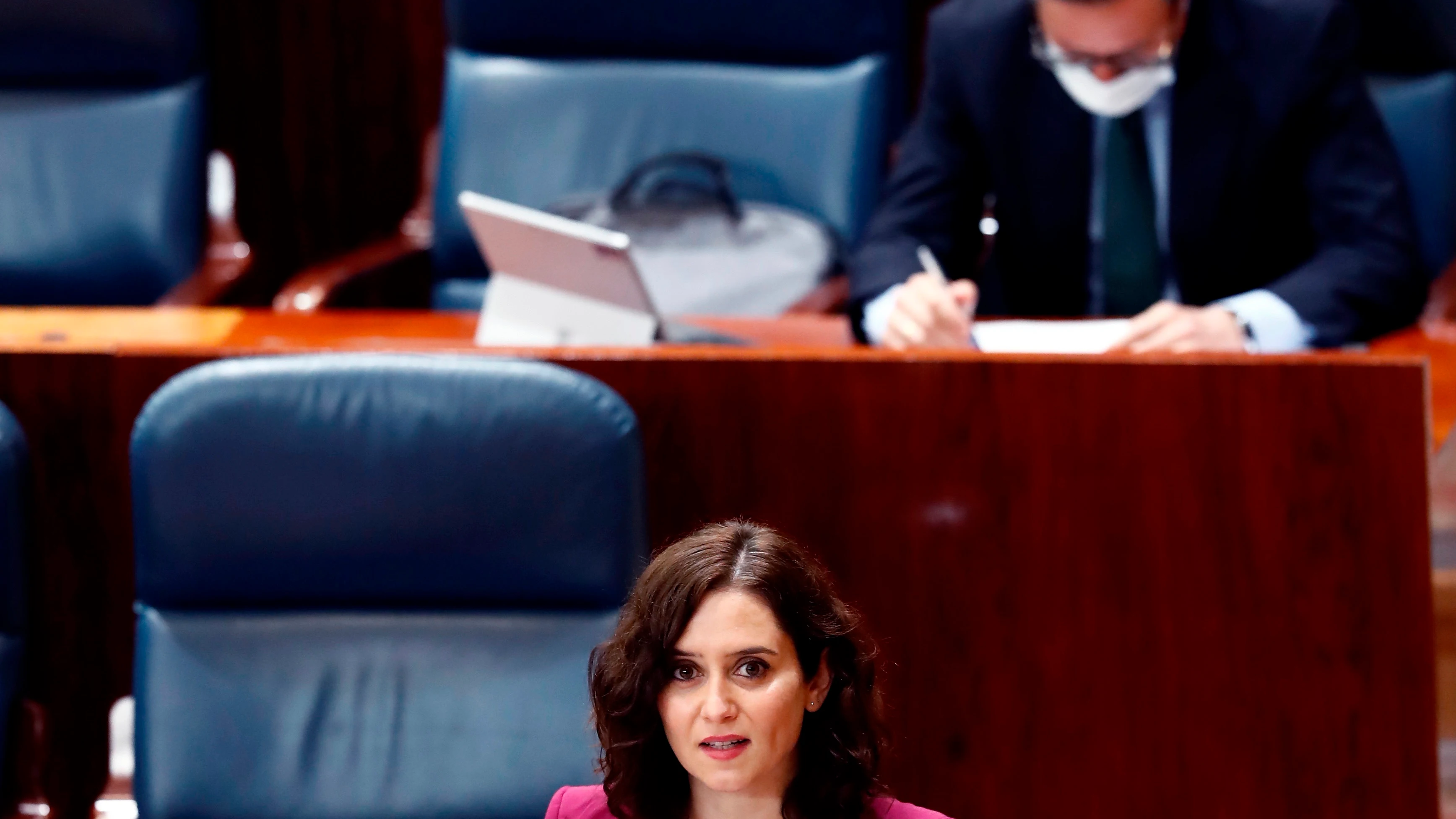 Isabel Díaz Ayuso en la Asamblea de Madrid