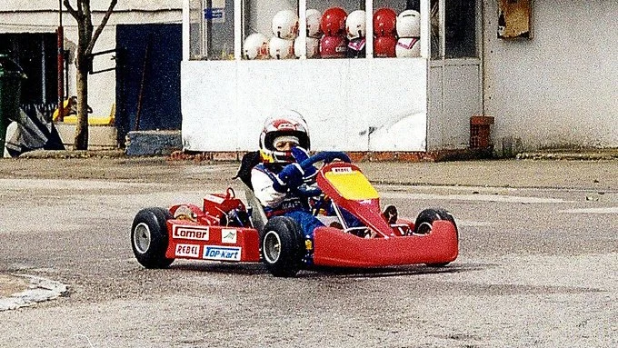 Carlos Sainz, de pequeño