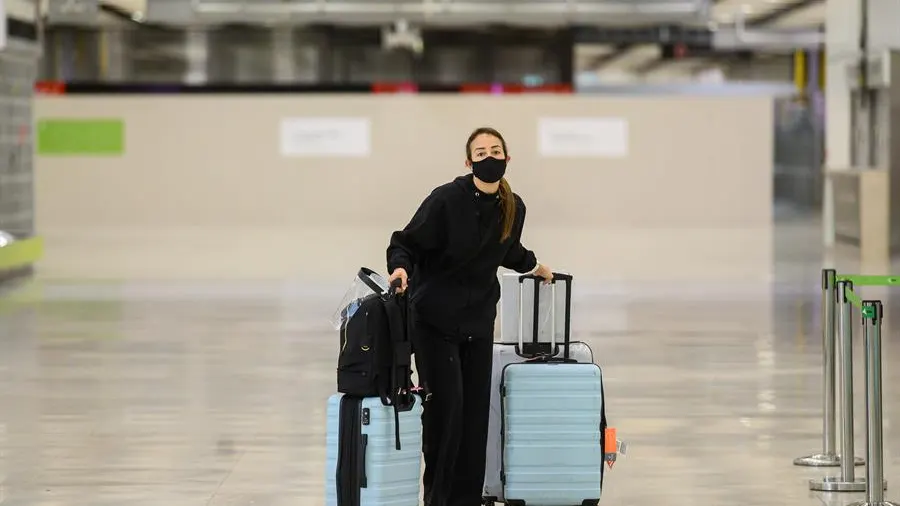 Llegada de viajeros al aeropuerto