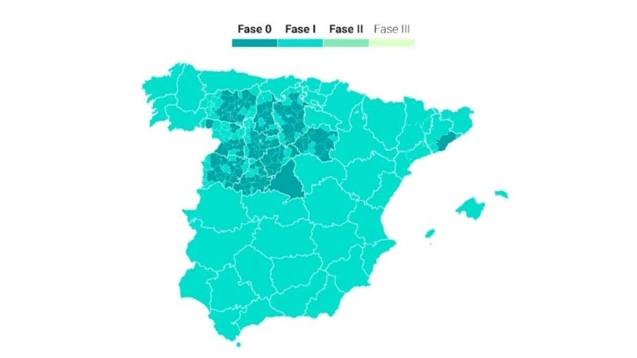 These are the territories and provinces that go through the phase on Monday, May 18