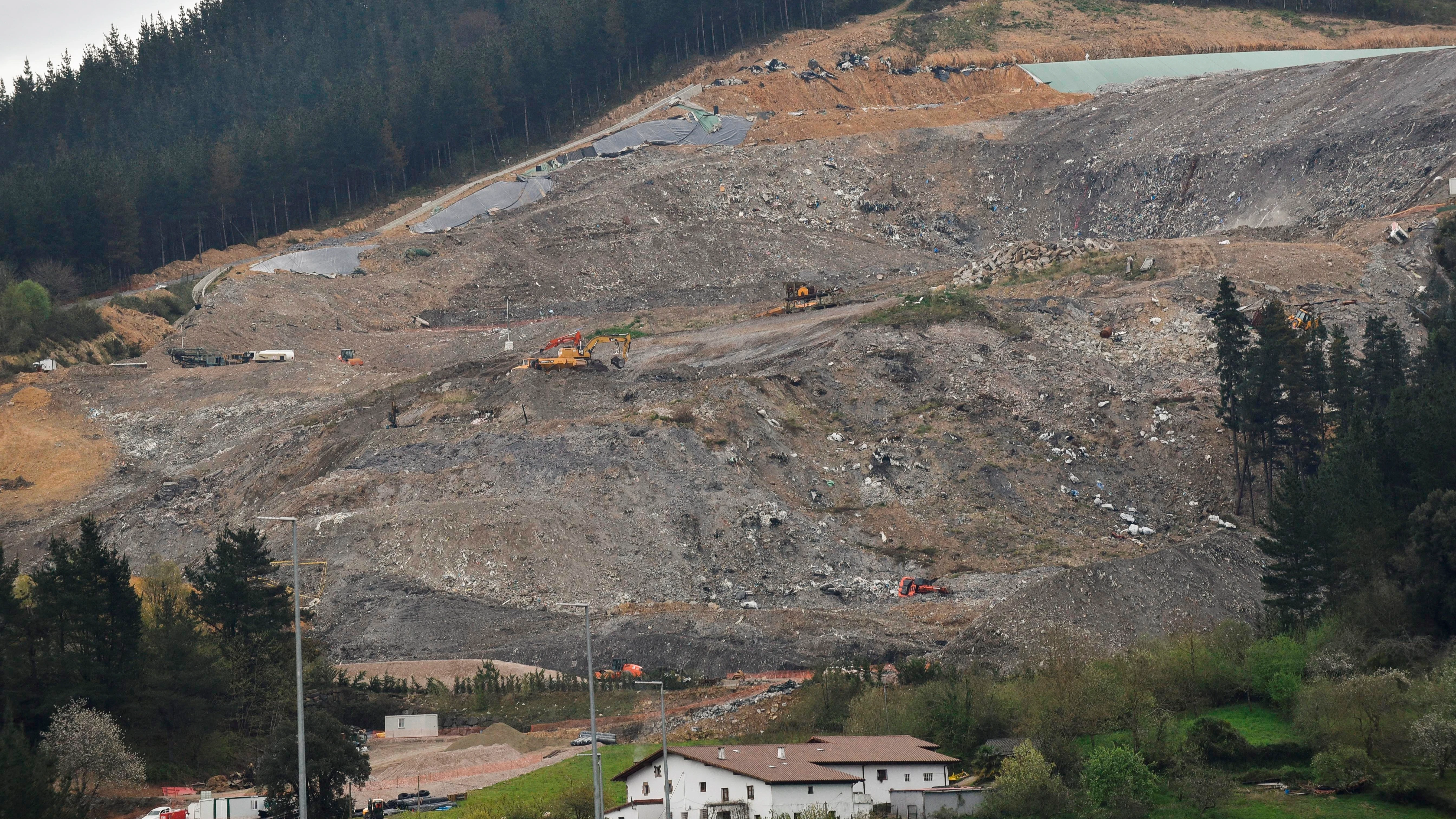 Vista del vertedero de Zaldibar (Bizkaia)