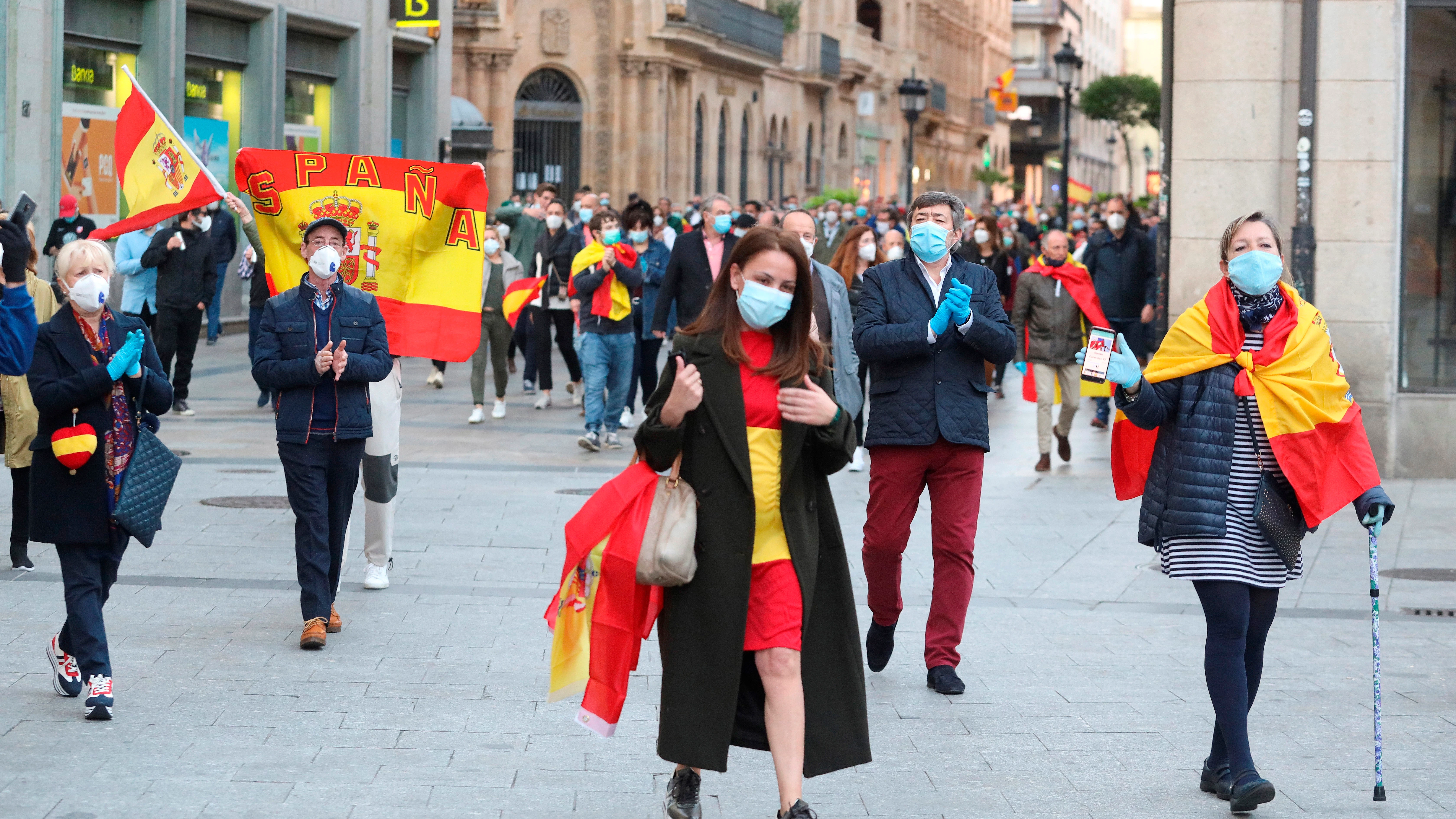 Imagen de la manifestación contra el Gobierno de Pedro Sánchez en Madrid