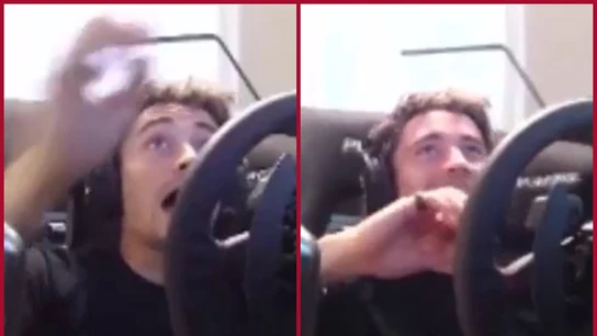 Charles Leclerc, en una retransmisión de Twitch Charles Leclerc, en una retransmisión de Twitch