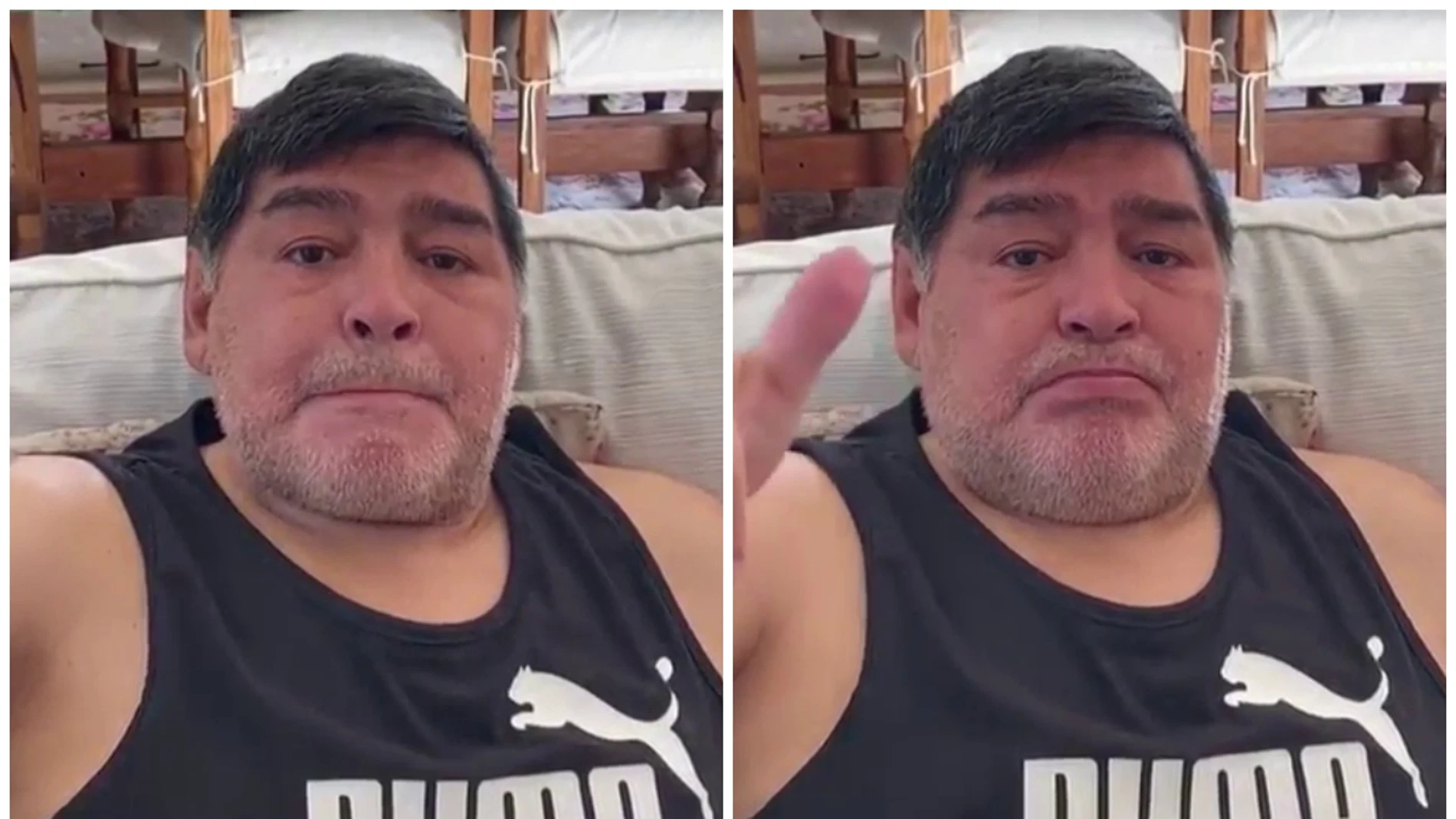Diego Maradona, emocionado