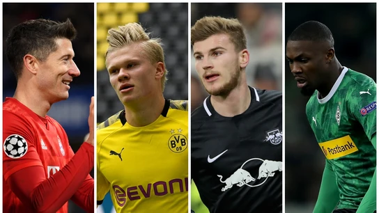 Lewandowski, Haaland, Werner y Thuram Lewandowski, Haaland, Werner y Thuram