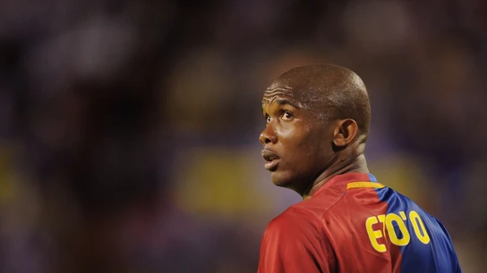 Eto'o, con el Barça Eto'o, con el Barça