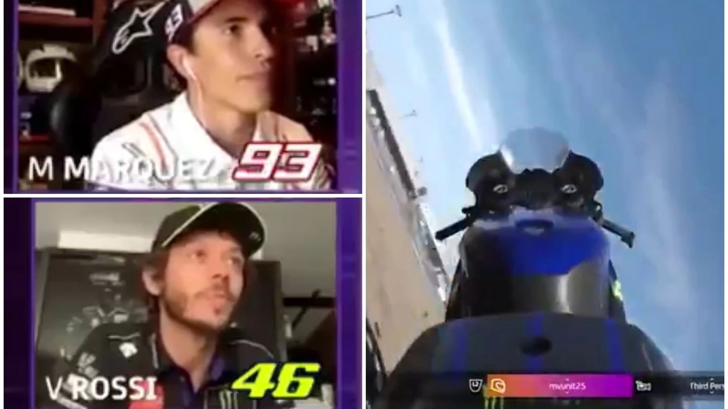 Márquez, Rossi... y Valentino por los aires Márquez, Rossi... y Valentino por los aires