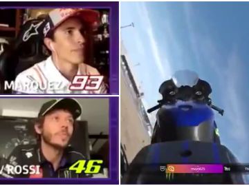 M&aacute;rquez, Rossi... y Valentino por los aires