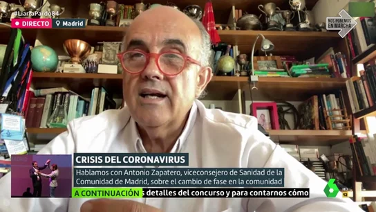 Antonio Zapatero, exdirector del hospital de Ifema Antonio Zapatero, exdirector del hospital de Ifema: "Madrid estaba preparada para pasar de fase, pero Illa nos dijo que le daba miedo porque era muy grande"