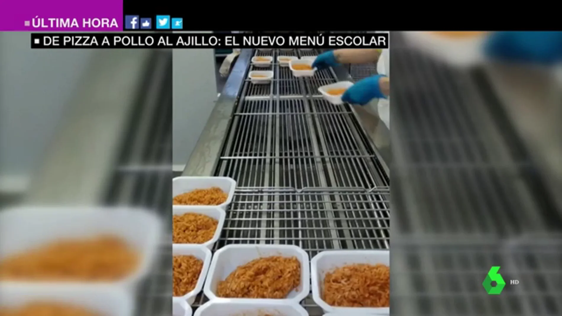 Los nuevos menús escolares que reparte la Comunidad de Madrid