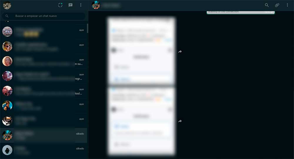 El modo oscuro de WhatsApp Web