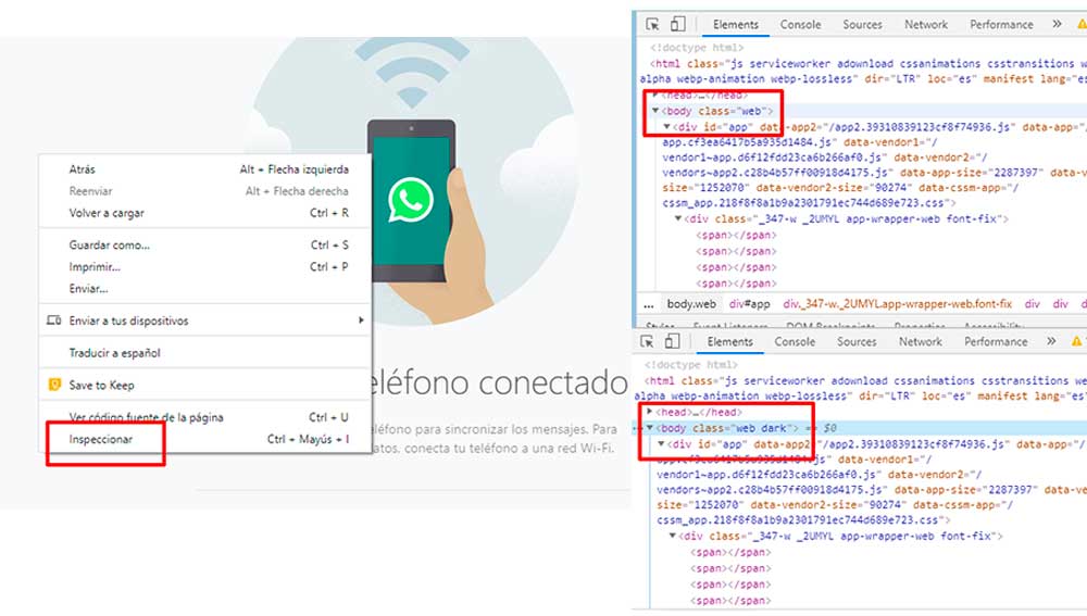 Activando el nuevo modo