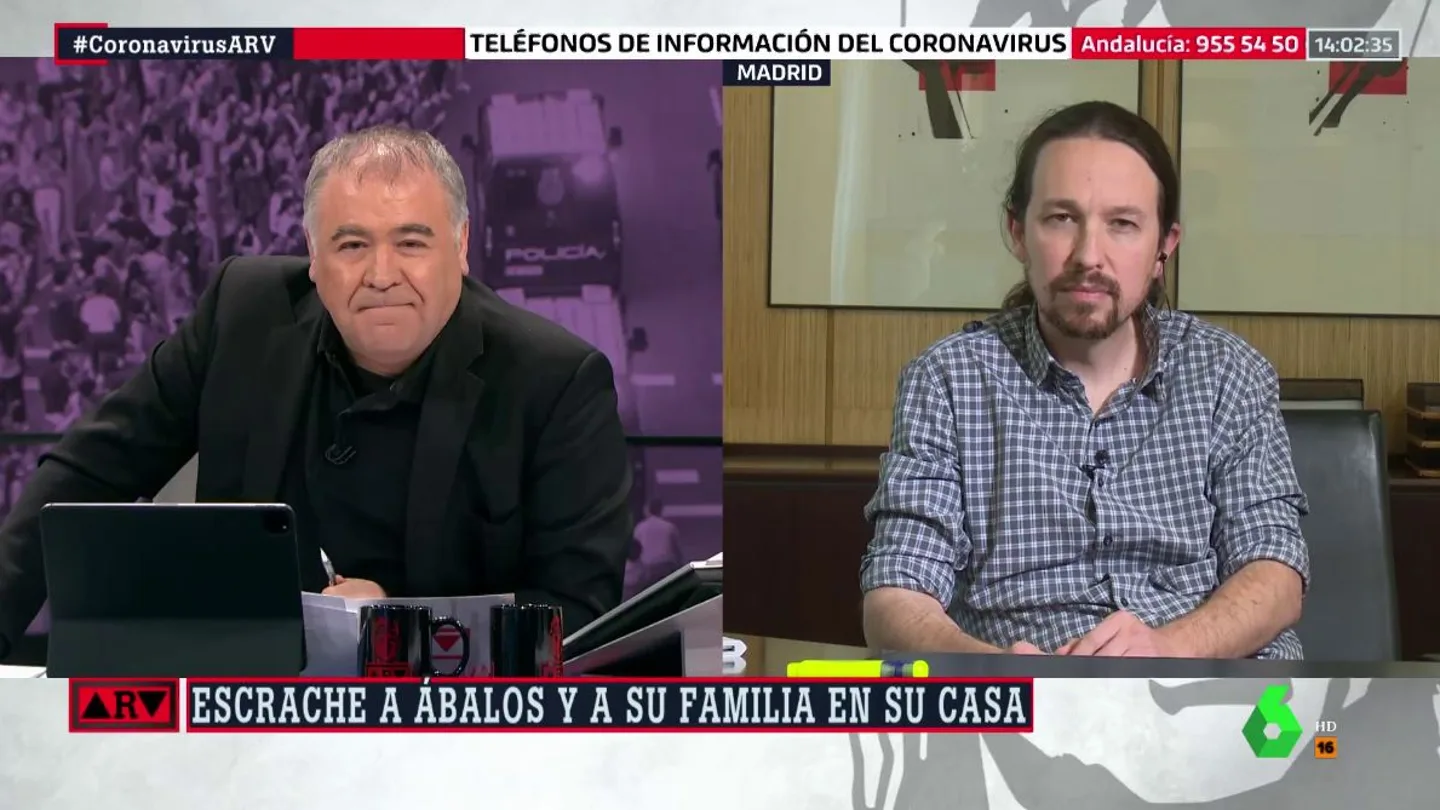 Pablo Iglesias, en ARV Pablo Iglesias, en ARV