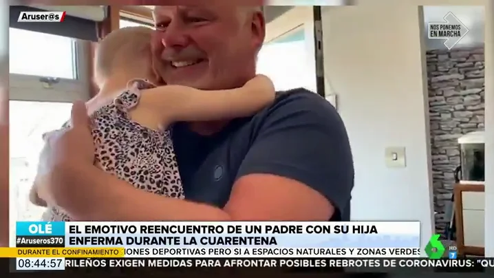 Se reencuentra con su hija enferma de leucemia tras aislarse voluntariamente durante cuatro meses por el coronavirus