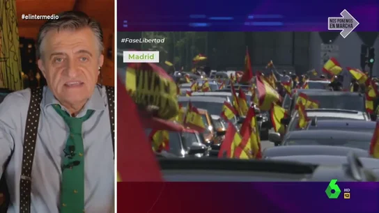 La crítica de Wyoming sobre "el pinchazo" de la manifestación de Vox: "Unos pocos acomodados que se apropia de los símbolos de todos" La crítica de Wyoming sobre "el pinchazo" de la manifestación de Vox: "Unos pocos acomodados que se apropia de los símbolos de todos"