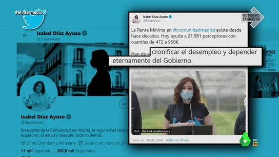 Díaz Ayuso contra el Ingreso Mínimo Vital Díaz Ayuso contra el Ingreso Mínimo Vital