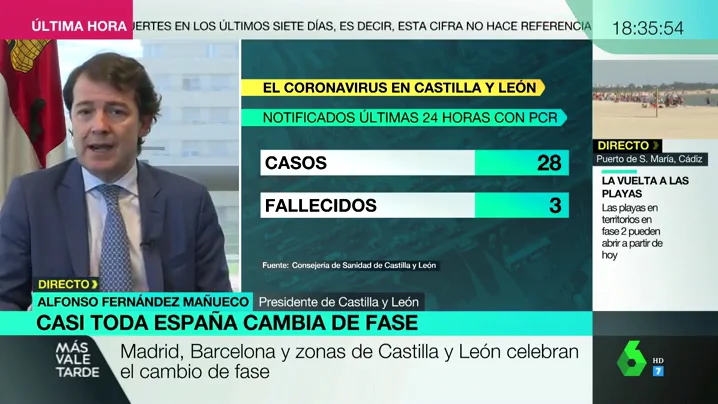 castilla y Fernández Mañueco, presidente de Castilla y León (PP): "El instrumento jurídico es irrelevante, pero hay que limitar la movilidad"