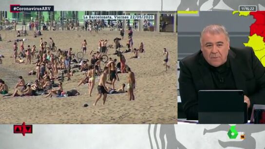 Ferreras muestra las im&aacute;genes de las playas llenas: "Algunos estaban diciendo 'es mentira'"