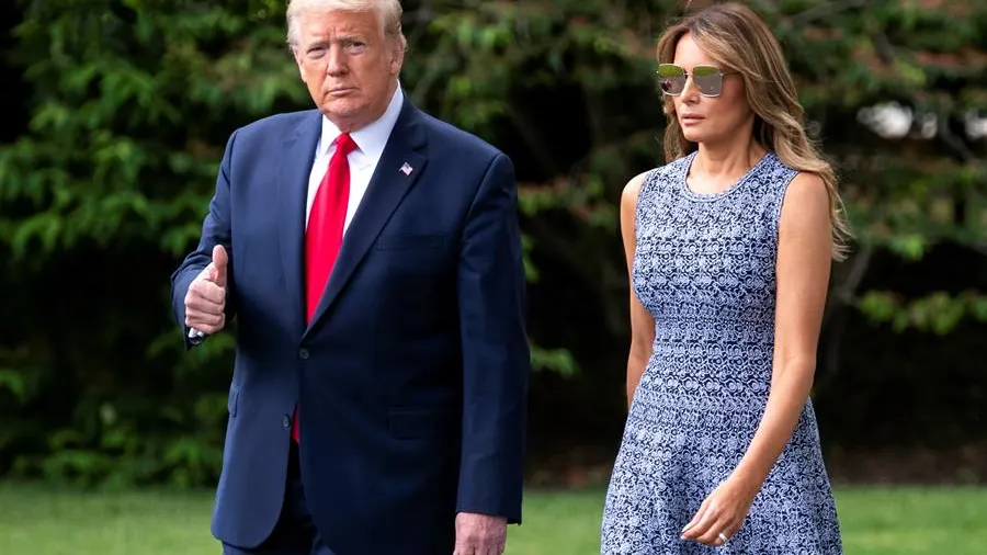 Donald Trump con su mujer Melania Donald y Melania Trump