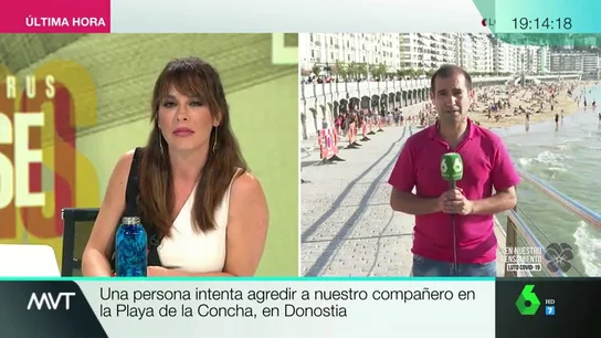 El periodista de laSexta agredido en la playa de La Concha explica lo sucedido: El periodista de laSexta agredido en la playa de La Concha explica lo sucedido: