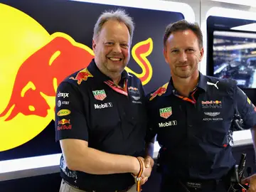 Andy Palmer y Christian Horner Andy Palmer y Christian Horner