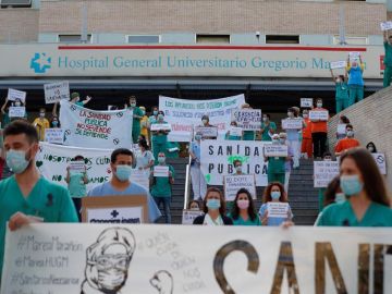Miembros del personal del Hospital Gregorio Marañón exigen una sanidad de calidad Miembros del personal del Hospital Gregorio Marañón exigen una sanidad de calidad