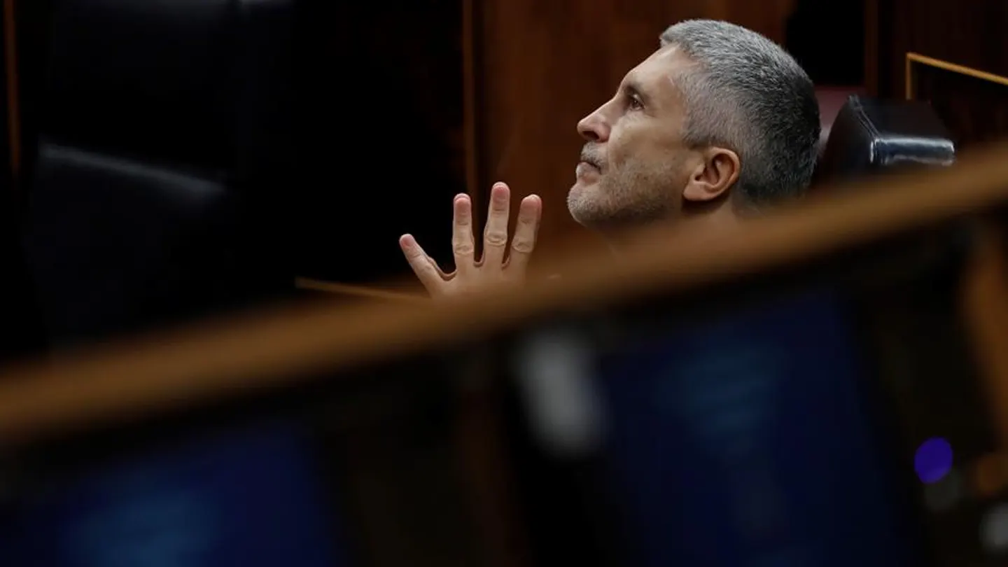 El ministro del interior, Fernando Grande Marlaska, durante la sesión de control El ministro del interior, Fernando Grande Marlaska, durante la sesión de control
