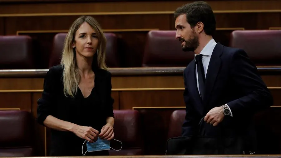  El líder del PP, Pablo Casado, y Cayetana Álvarez de Toledo.