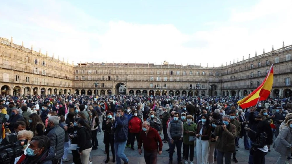 Imagen de la manifestación a favor de la tauromaquia en Salamanca