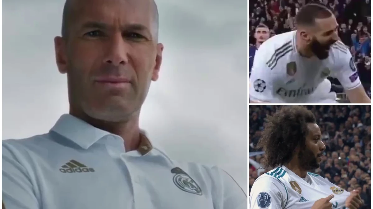 Zidane, con Benzema y Marcelo