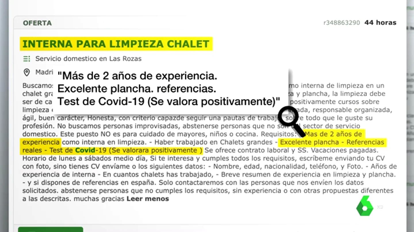 "Se busca interna libre de COVID-19": la precaria situación de las trabajadoras domésticas en tiempos de pandemia "Se busca interna libre de COVID-19": la precaria situación de las trabajadoras domésticas en tiempos de pandemia