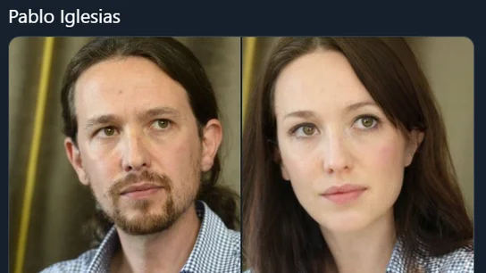Imagen del hilo viral de un usuario que cambia de género a los políticos españoles Imagen del hilo viral de un usuario que cambia de género a los políticos españoles