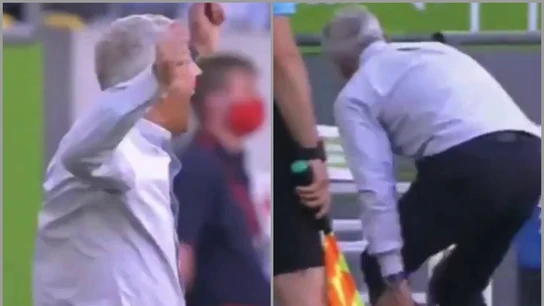 Favre se lesiona celebrando un gol Favre se lesiona celebrando un gol